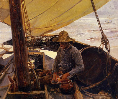 Peeling Potatoes Joaquin Sorolla